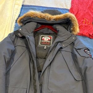 Pajar Men's Black Puffer Jacket with Fur Hood